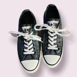 Converse Chuck Taylor All Star Metalic Black & Silver Sneakers